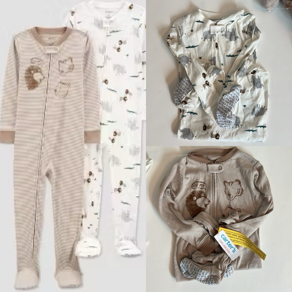 NWT! TWO Pack of 3T Footed Boy’s Pajamas